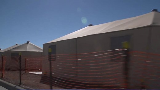 A rare look inside the vastly expanded tent city at U.S.-Mexico border