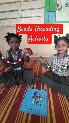 Beads Threading Activity for primary students ll🧿🧵