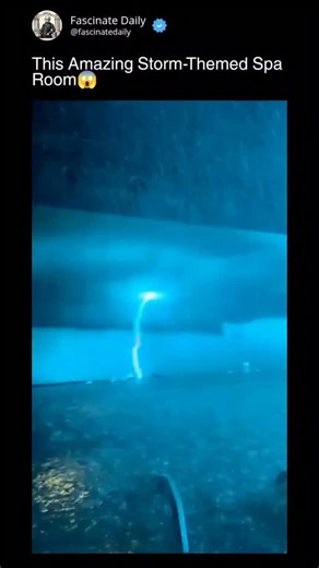Facts | Interesting | Knowledge | History on Instagram: "This amazing storm-themed spa room feels like stepping into a thunderstorm — without getting wet. ⛈️✨ Lightning flickers across the ceiling, distant thunder rumbles through hidden speakers, and soft rain effects surround you while warm water and calming aromas melt the stress away. It’s the perfect contrast — chaos outside, calm within. Designers combined immersive lighting, surround sound, and carefully controlled humidity to recreate the