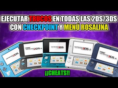 Ejecutar TRUCOS (CHEATS) en JUEGOS de 2DS/3DS con CHECKPOINT y MENU ROSALINA