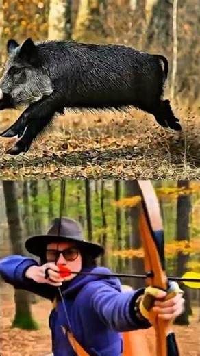 Wild Boar Hunt with Bow | Silent Archery Shot in the Forest