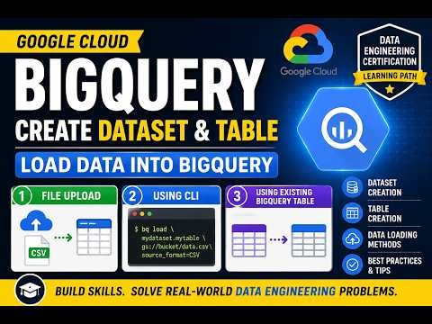 Google Cloud Loading data into BigQuery Tutorial 🚀 Create Dataset & Table | Load Data into BigQuery