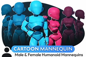 Cartoon Humanoid Mannequins | 3D Humanoids | Unity Asset Store