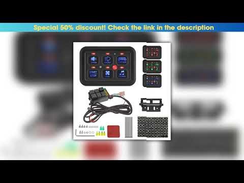 Limited 12V-24V 6 Gang Switch Panel LED 600W-1200W Circuit Control Relay System Box Slim Touch Cont