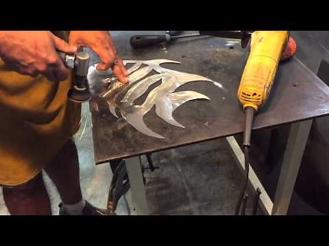 Sheet Metal Spadefish Wall Sculpture