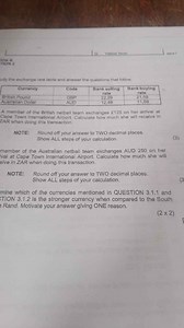 Study the exchange rate table and answer the questions that fol... | Filo