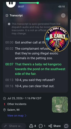 Complaint of Illegal Exotic🦘 Animal at County Fair - Salem, WI