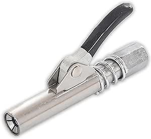 Locking Grease Gun Coupler Grease Gun Coupler with Locking Tip - Quick Connect Compatible with all Zerk Fittings - Locks with Battery Operated Cordless, Pneumatic and Pistol Grip Manual Grease Guns