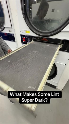 What makes some lint super dark? #lint #laundromat #asmr #clean #oddlysatisfying