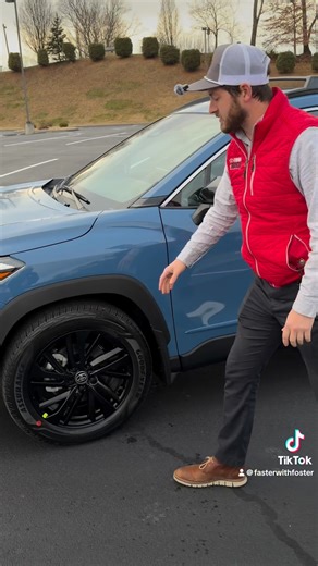 Here is Jared Foster from the sales team presenting the sporty and capable 2026 Toyota Corolla Cross XSE in Cavalry Blue. Contact Jared for a test drive today! | Toyota of Bristol