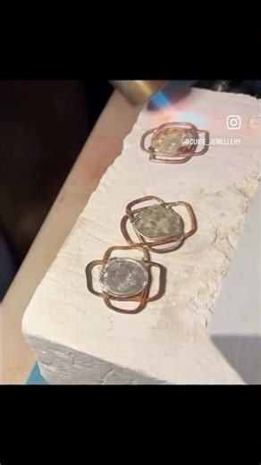 Making silver buttons with Celtic symbols. First time making anything like this. #cuigejewellery