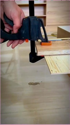 part385#F-clamps for quick and easy cabinet😲mounting without damaging the#wood panels🛠#woodworking