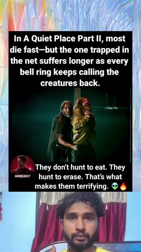 In A Quiet Place Part 2 (2021), everyone else gets taken out quick, but that cannibal on the net 🔥👀