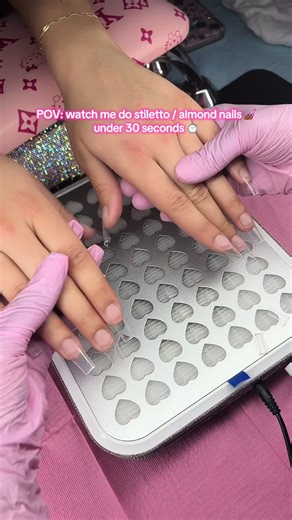 Stiletto and Almond Nails Tutorial in Under 30 Seconds