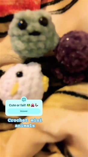 Crochet mini animals #crochet #amigurumi #cute #smallbusiness #handmade #pattern