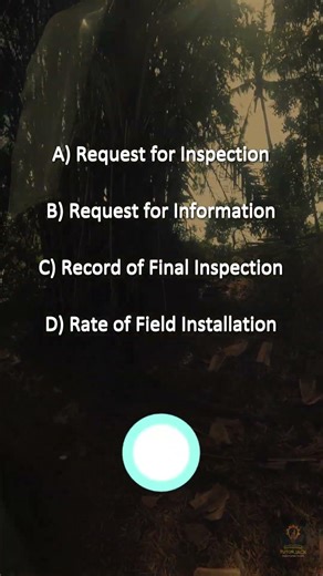 CELE/PRC Construction Management | RFI Definition MCQ | Project Documentation Basics #shorts