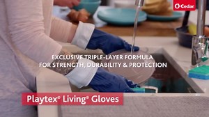 O-Cedar Playtex Gloves Living Reuseable Rubber Cleaning Gloves, Premium Protection, Size - Medium (1 Pair) - 4 Pack