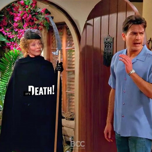 Charlie Thought Death Was at the Door 😂 | Two and a Half Men #edit #4k