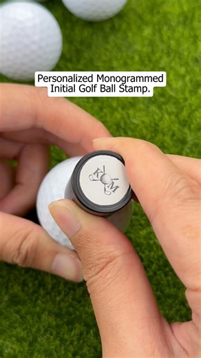 Customize your golf game with a personalized monogrammed golf ball stamp. Comes with a sturdy metal storage box, making it the perfect Christmas gift for Dad or any golfer in your life. | Callie Gifts
