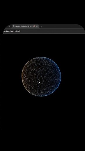 Controll particles by Hand Gestures AI model | Gemini new Feature #shortsfeed #gemini3pro