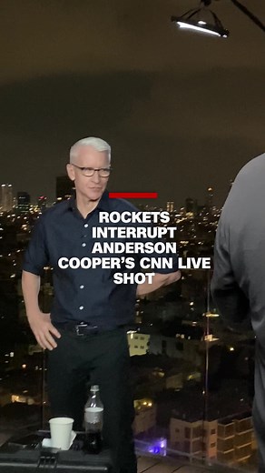 During a live TV broadcast, explosions near Tel Aviv, Israel, interrupted Anderson Cooper's air segment with Matthew Chance. #CNN #Israel #News