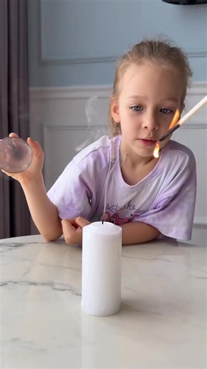 This candle has a secret️ When you blow out a candle, the smoke you...