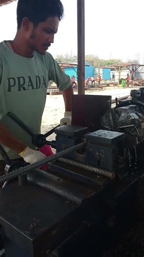 TMT bar threading machine 💪💪#shortvideo #shortviral #songs infra site 💕🤟💖