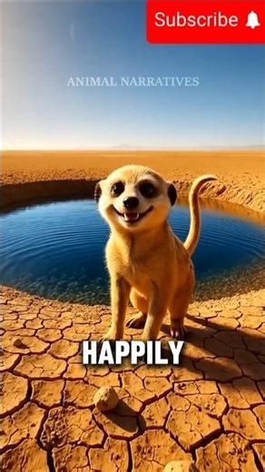 The Meerkat Who Changed the Desert Forever 🦦❤️💧 #babyanimal #meerkat #shorts