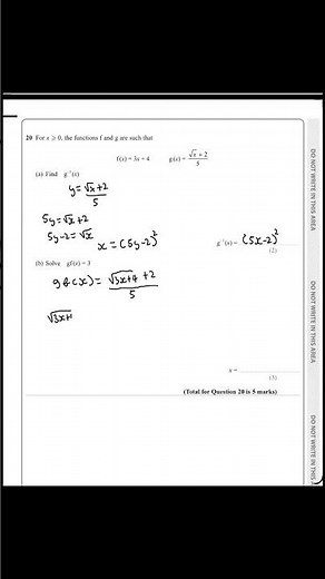GCSE Maths functions