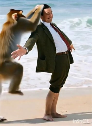 The monkey took Mr. Beans Hair!