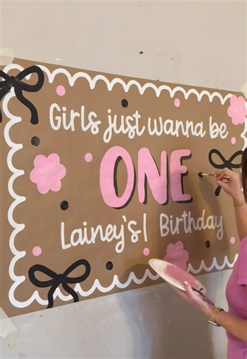 Paint a Personalized Birthday Banner for Girls