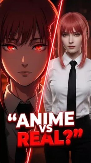 Makima Anime vs Cosplay 🔥 #shorts