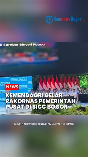 Tribun Bogor on Instagram: "Kementerian Dalam Negeri menggelar Rapat Koordinasi Nasional Pemerintah Pusat dan Daerah Tahun 2026 di Sentul International Convention Center, Bogor, Senin pagi. Rakornas ini mengusung tema sinergi pusat dan daerah dalam menjalankan program prioritas Presiden menuju Indonesia Emas 2045. Kegiatan diikuti oleh unsur kementerian, gubernur, bupati dan wali kota, pimpinan DPRD, serta Forkopimda dari seluruh Indonesia. Presiden Prabowo Subianto dijadwalkan membuka acara sec
