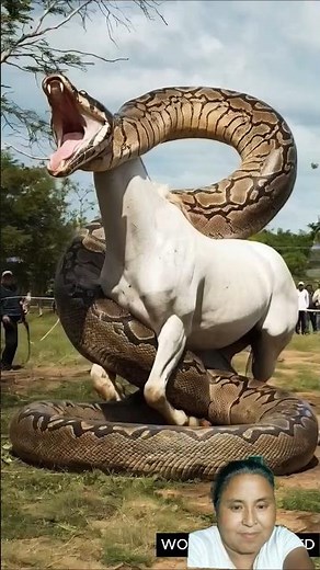 python vs horse #wildlife #shorts