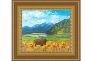 Bison Painting: Yellowstone National Park Art, Impasto Acrylic on Canvas, 10x12 Inches - Etsy
