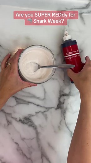 2.6K views · 18 reactions | 麗 Workin’ on a shark week cake. White choc ganache recipe and tutorial is on my channel. @Chefmaster Super Red is my go-to red. #sharkweek #ganache #cake #sweet #BVIRAL | Off The Menu | Facebook