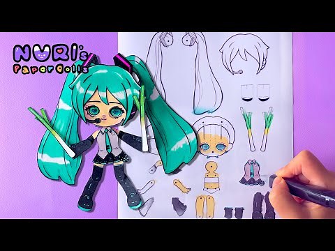 How to make a cute moving paper doll ✸ DIY ✸ Hatsune Miku