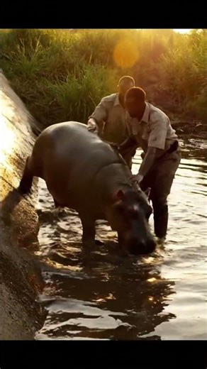Hippo Rescue #hippo #shorts #wildlife