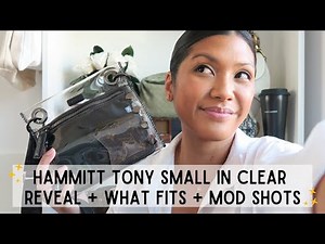 HAMMITT TONY SMALL IN CLEAR: reveal + what fits + mod shots!! (bonus: tour of new la jolla store!)
