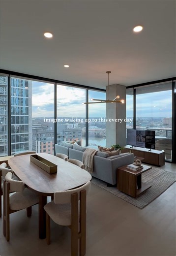 Downtown atx high rise tour ☁️ if you’re moving soon, click the link in my bio for more info 🫶🏼 #highrise #luxuryapartment #downtownaustin