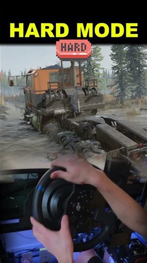 Hard Mode Activated 😬 #snowrunner #ps5 #povdriving #shorts #gaming #drivinggame