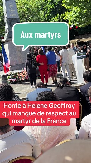 Honte à Hélène Geoffroy : manque de respect au martyr de la France