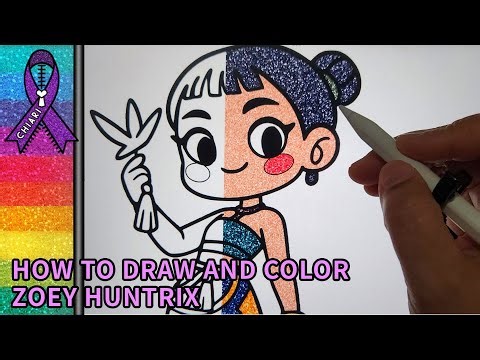How to Draw and Color | Zoey | Huntrix | Color Reveal - 13