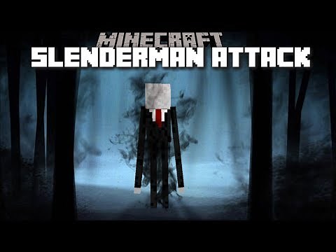 SCARY SLENDERMAN APPEARS IN THE FORREST NEAR OUR HOUSE !! Minecraft Mods