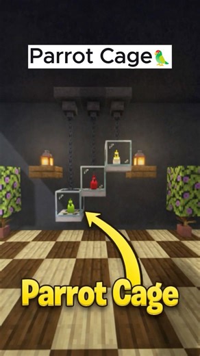 PARROT CAGE IN MINECRAFT🦜 #minecraft