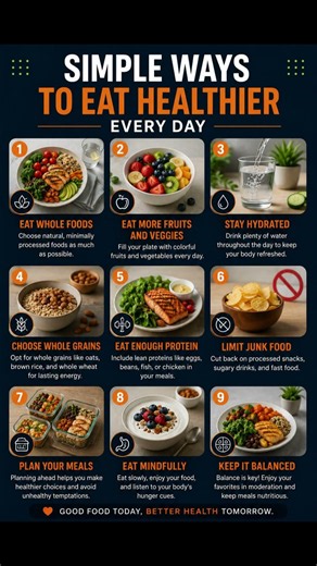Simple Ways to Eat Healthier Every Day 🥗✨