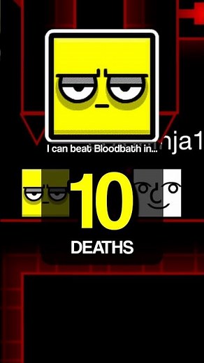 Can I BEAT Bloodbath IN 10 DEATHS?! #geometrydash #gdupdate #gaming