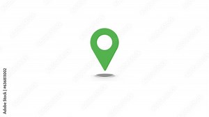 Location map geo pin icon, Location Pin pointer Animation background. k1_616 Stock Video