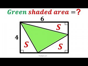 Can you find area of the Green shaded triangle? | (Rectangle) | #math #maths | #geometry
