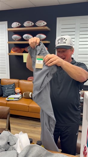 Look what we have here all the way from Albuquerque... it's the New Mexico Lobos! They have a big bowl game this Friday after going 9-3 this season and they are on the RISE! Thank you to Coach Eck and @unmlobofb for all this great gear... let's go LOBOS!! | Jon Gruden